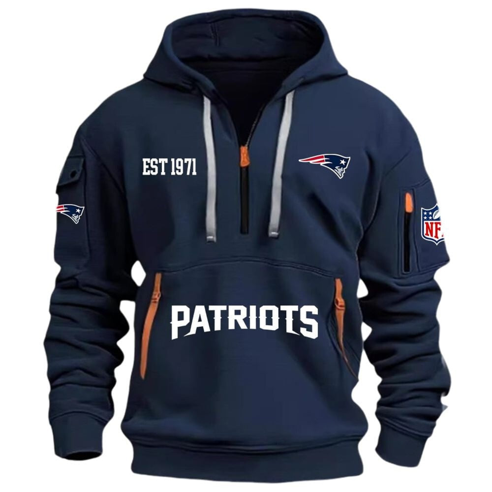 NFL x NE EST 1971 HOODIE HALF ZIPPER HLP