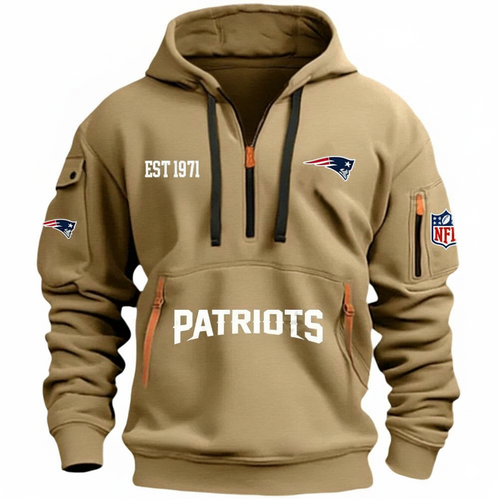 NFL x NE EST 1971 HOODIE HALF ZIPPER HLP