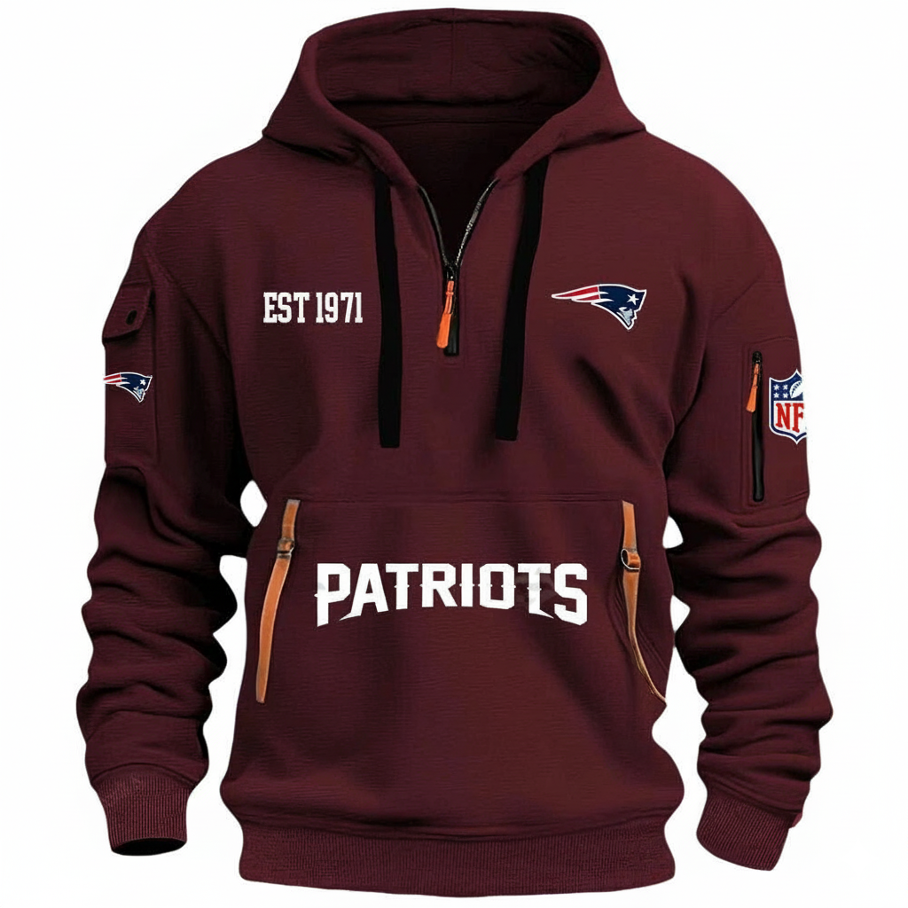 NFL x NE EST 1971 HOODIE HALF ZIPPER HLP