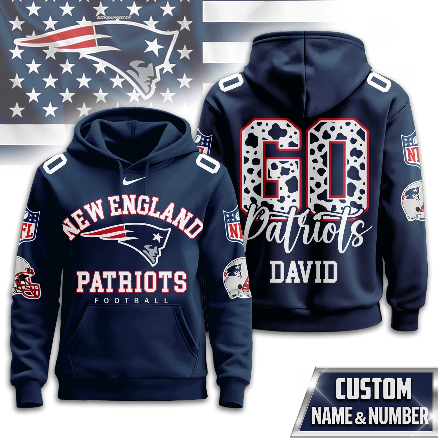 NFL x NE Go Personalized Hoodie HLP