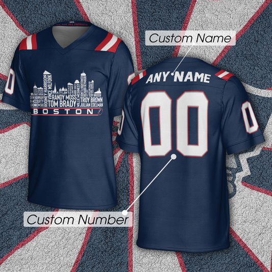 NFL x NE Greatest Of All Time Personalized Jersey Shirt HLP