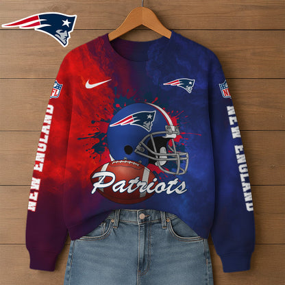 NFL x NE Premium 3D Printed Long Sleeve Sweatshirt HLP 271025
