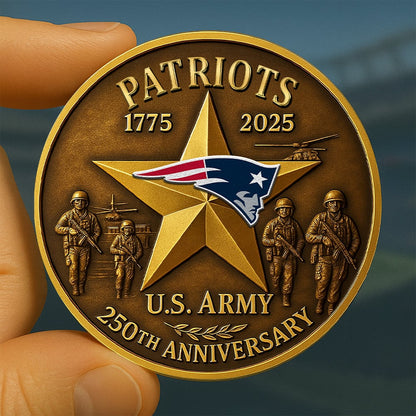 NFL X NE Premium U.S Army Anniversary Coin HLP