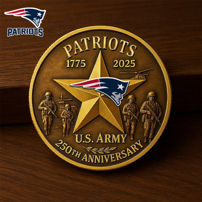 NFL X NE Premium U.S Army Anniversary Coin HLP