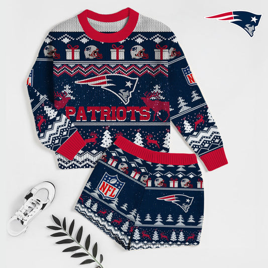 NFL x NE Touchdown Holiday Sweatshirt & Shorts Set HLP 251025