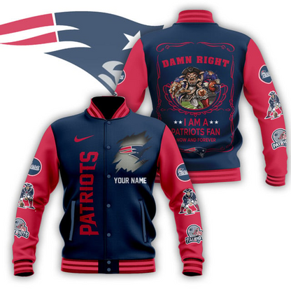 NFL x NEP Personalized Custom Baseball Jacket V1 NAK