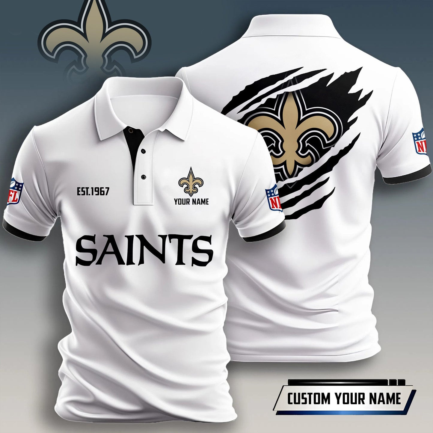 NFL x NO Est Personalized Polo Shirt HLP