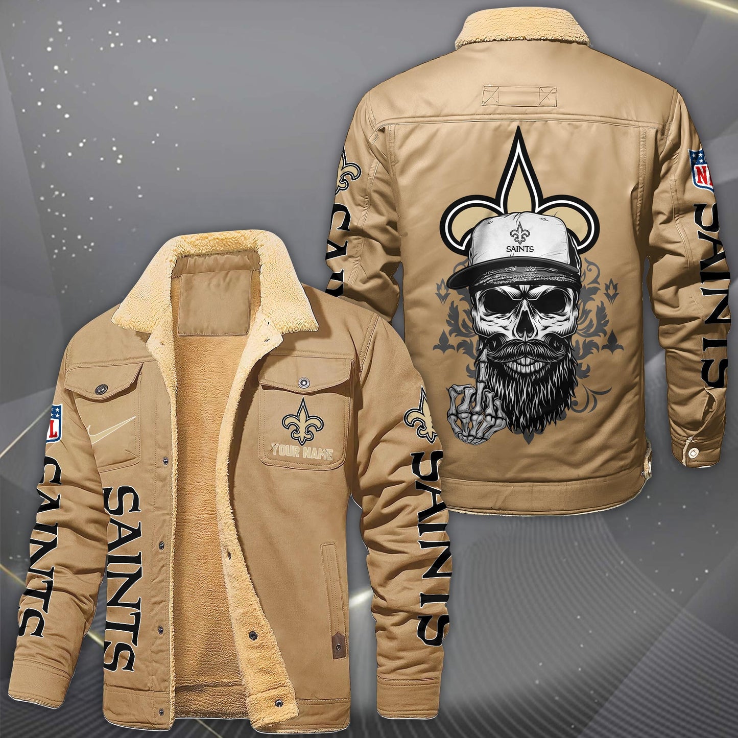 NFL x NO Fleece Lined Cargo Jacket HLP