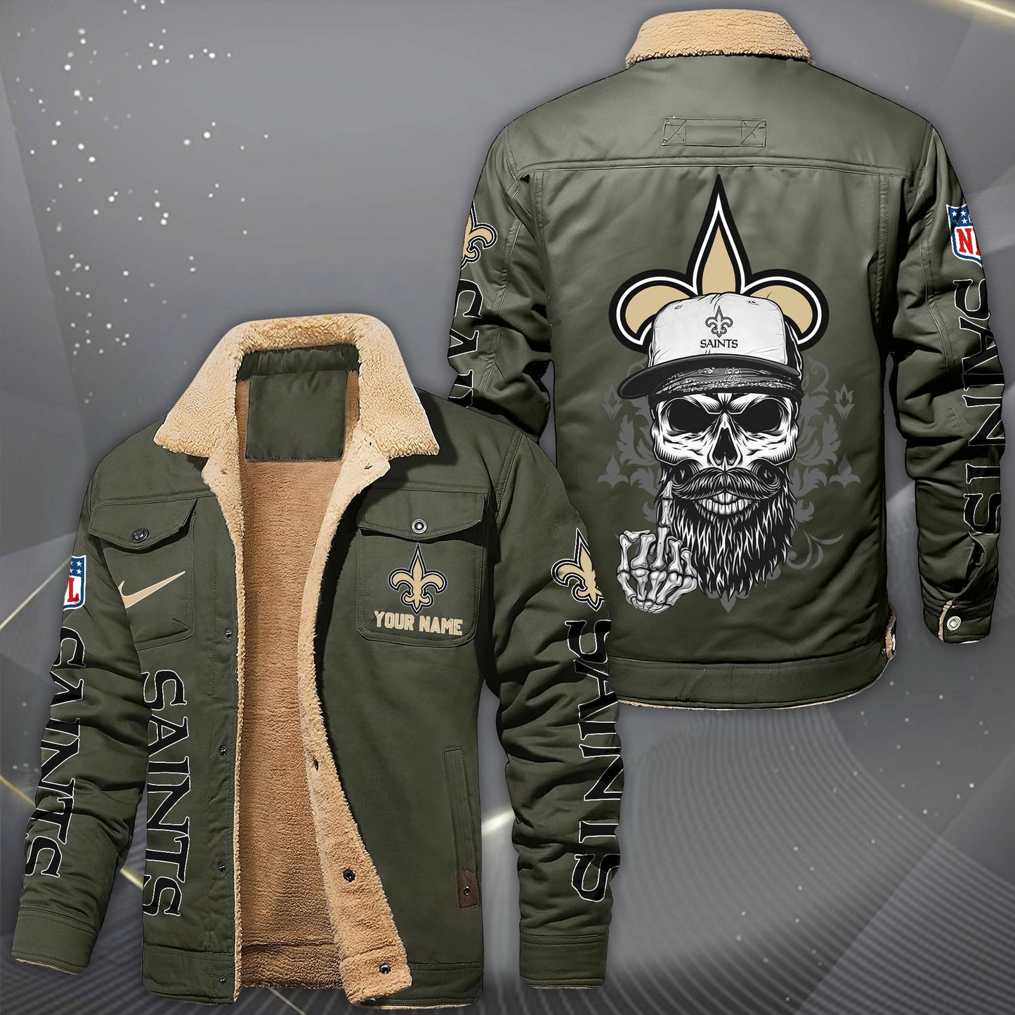 NFL x NO Fleece Lined Cargo Jacket HLP