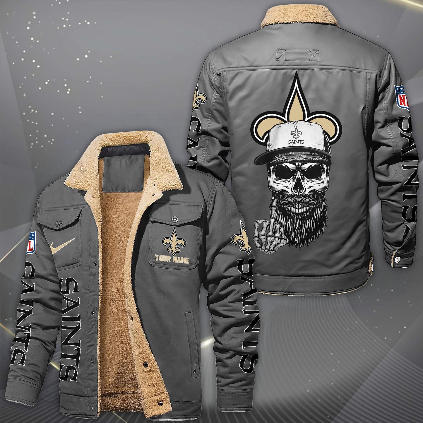 NFL x NO Fleece Lined Cargo Jacket HLP