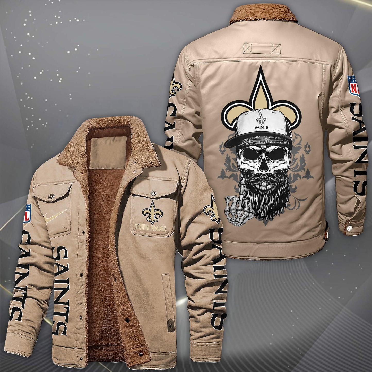 NFL x NO Fleece Lined Cargo Jacket HLP