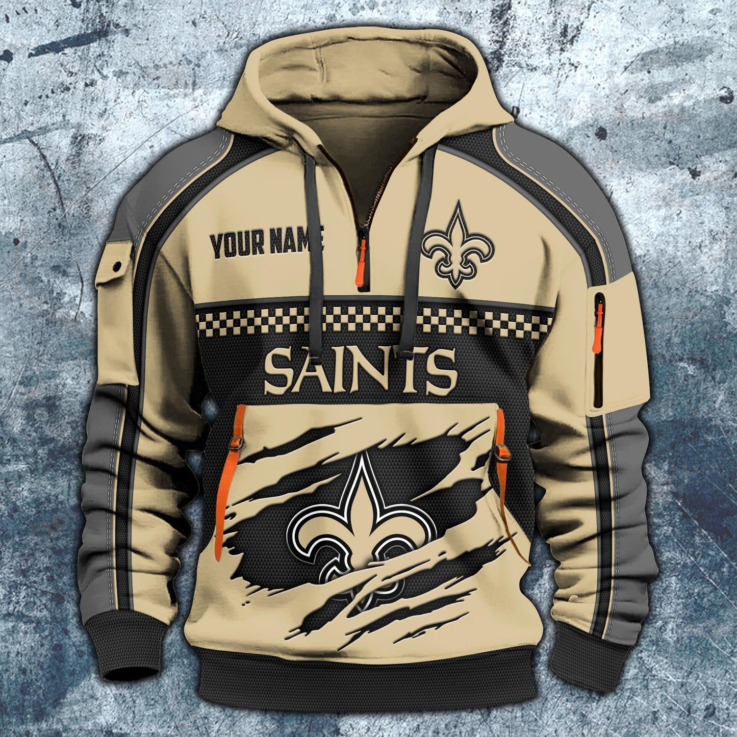 NFL x NO Personalized Half-zip Hoodie HLP HLPHUONG