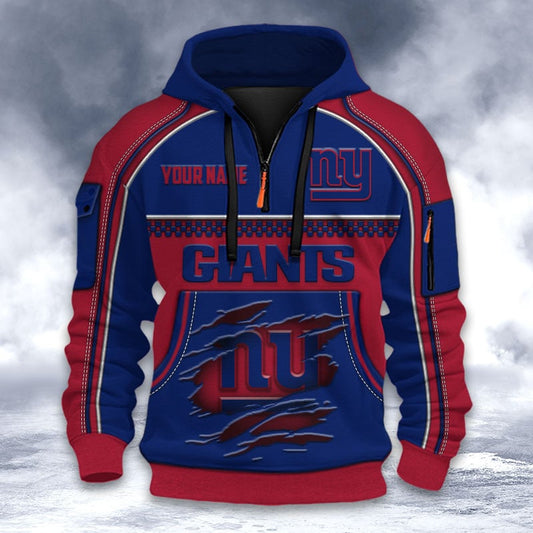 NFL x NYG  Personalized Half-zip Hoodie HLP