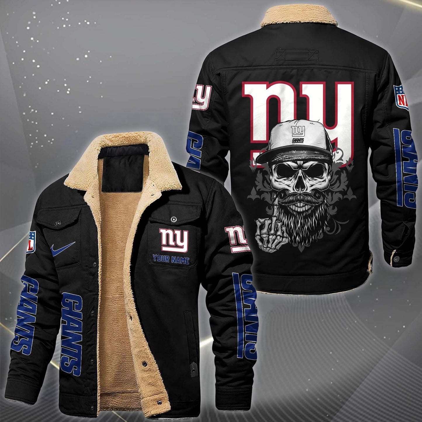 NFL x NYG Fleece Lined Cargo Jacket HLP