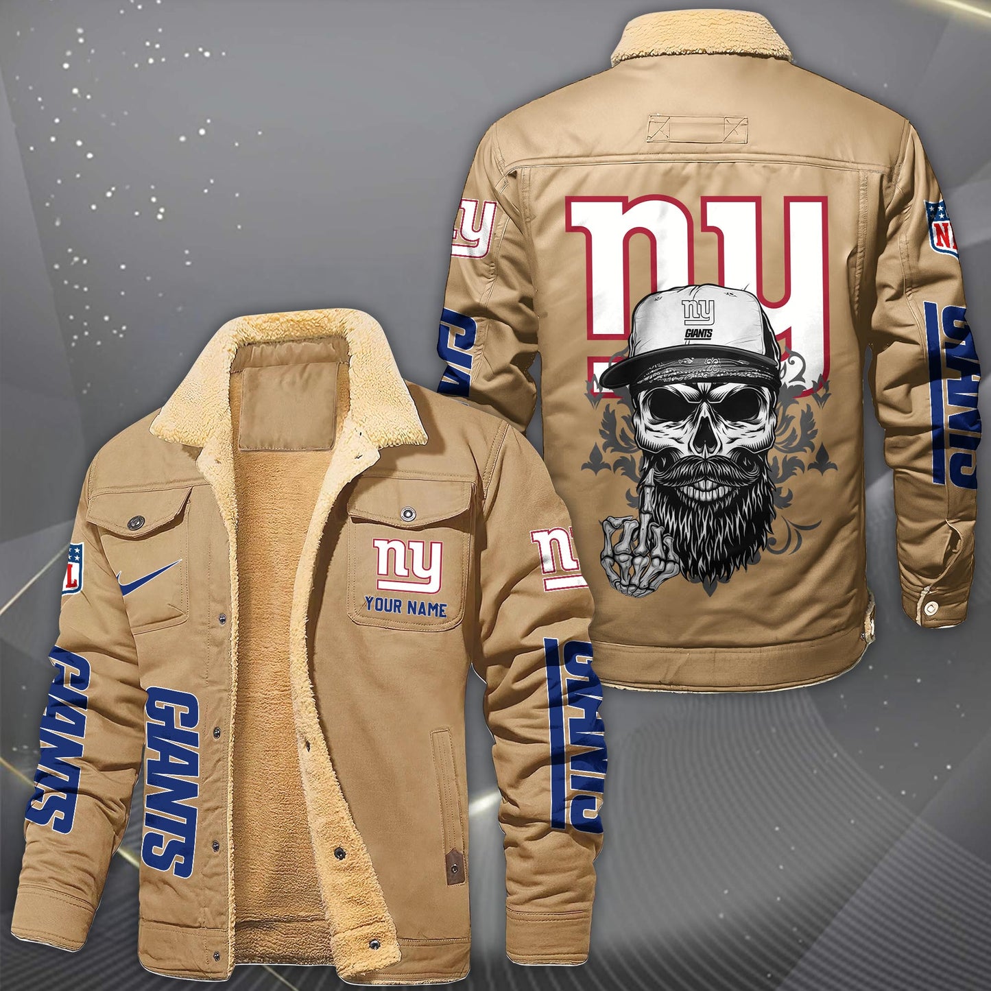 NFL x NYG Fleece Lined Cargo Jacket HLP