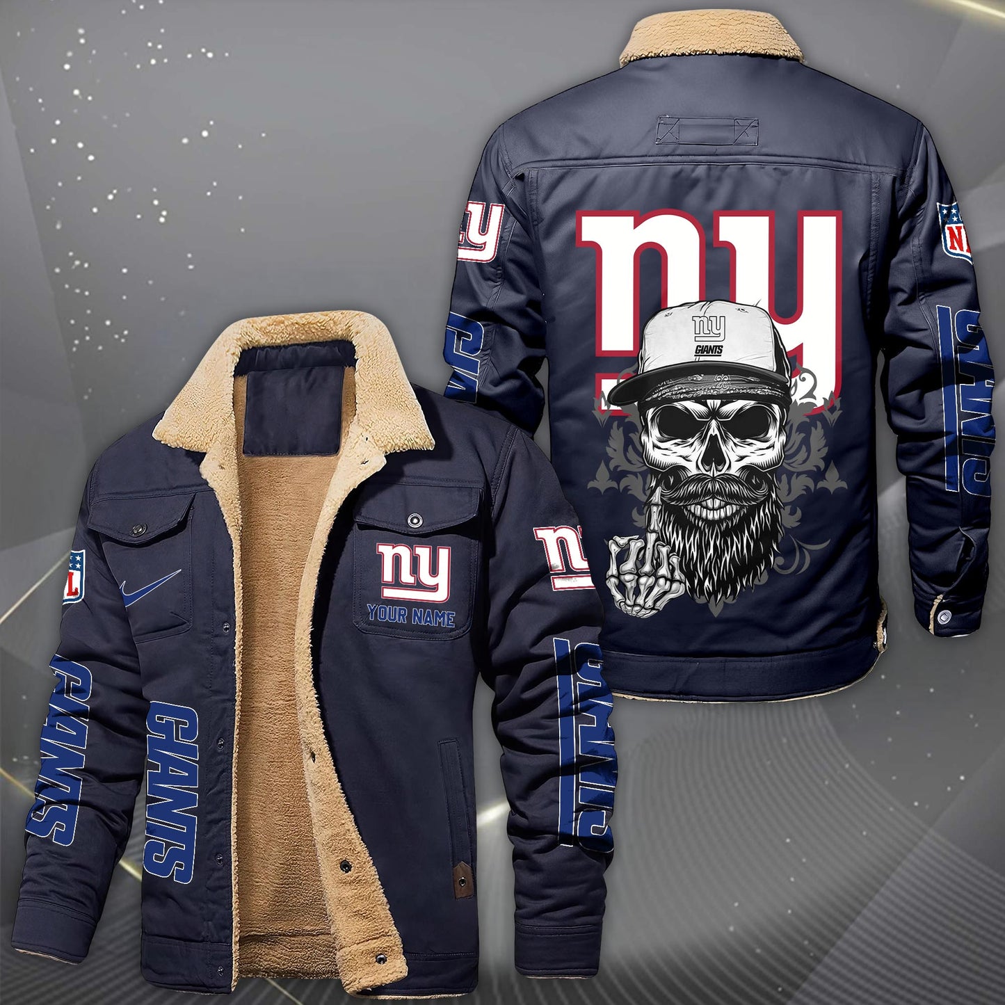 NFL x NYG Fleece Lined Cargo Jacket HLP