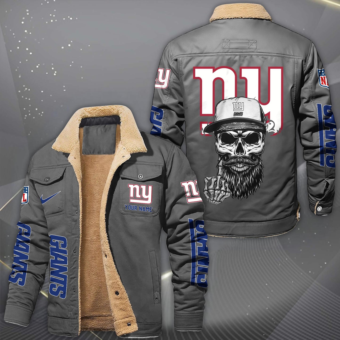 NFL x NYG Fleece Lined Cargo Jacket HLP