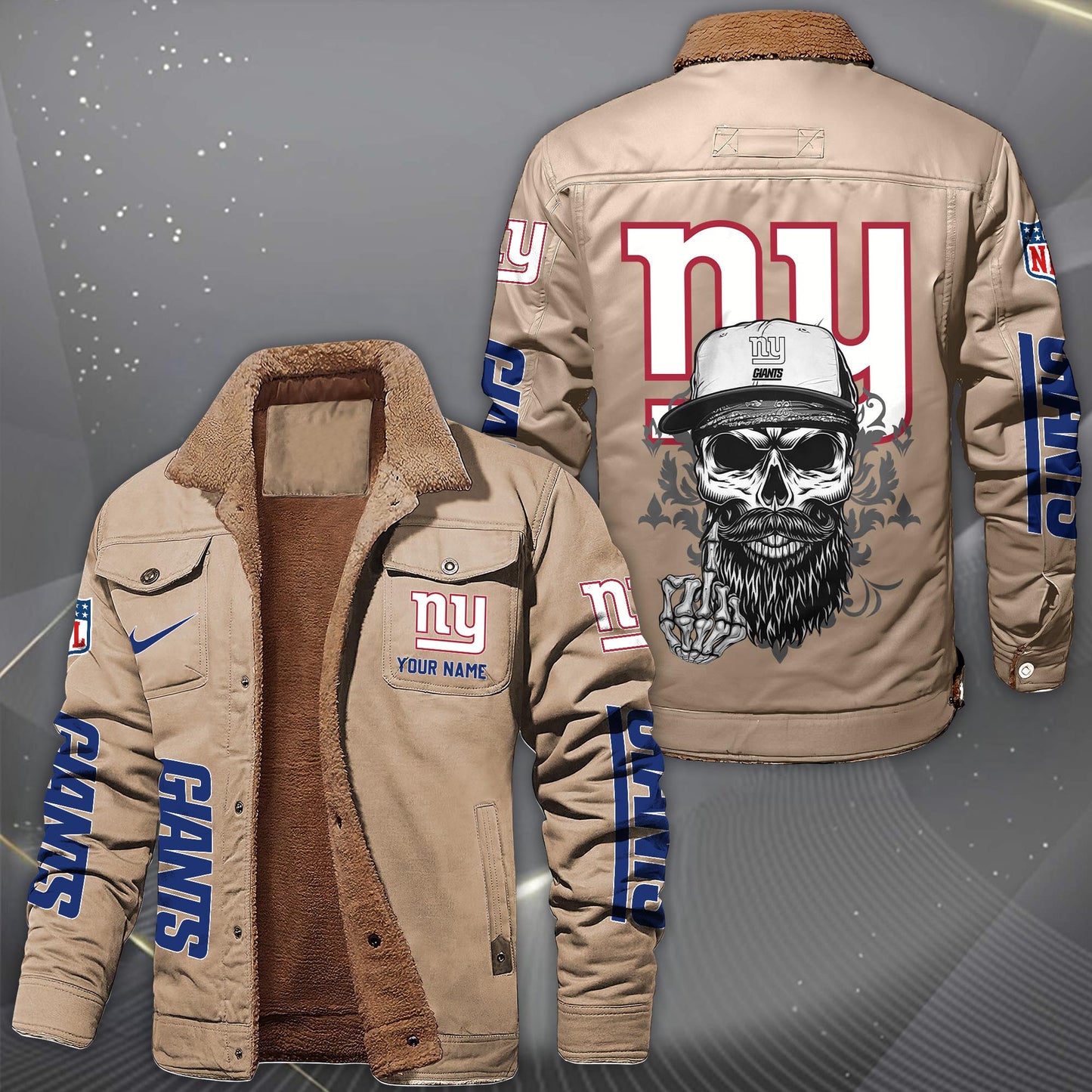 NFL x NYG Fleece Lined Cargo Jacket HLP