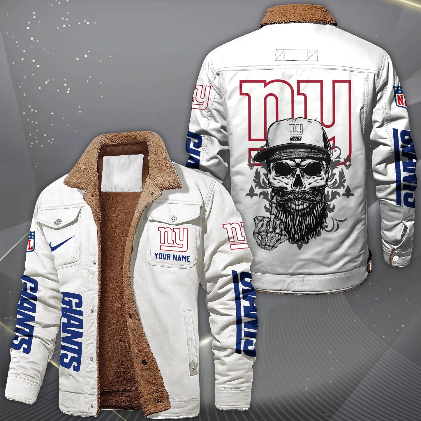NFL x NYG Fleece Lined Cargo Jacket HLP