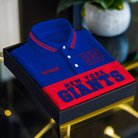 NFL x NYG Full Team 3D Printed Classic Polo Shirt V1 NAK NHM