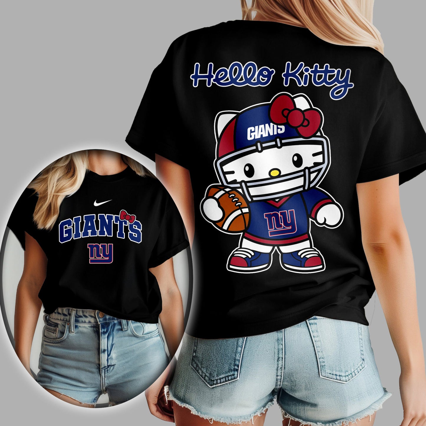 NFL x NYG Hello Kitty Premium 3D Shirt HLP