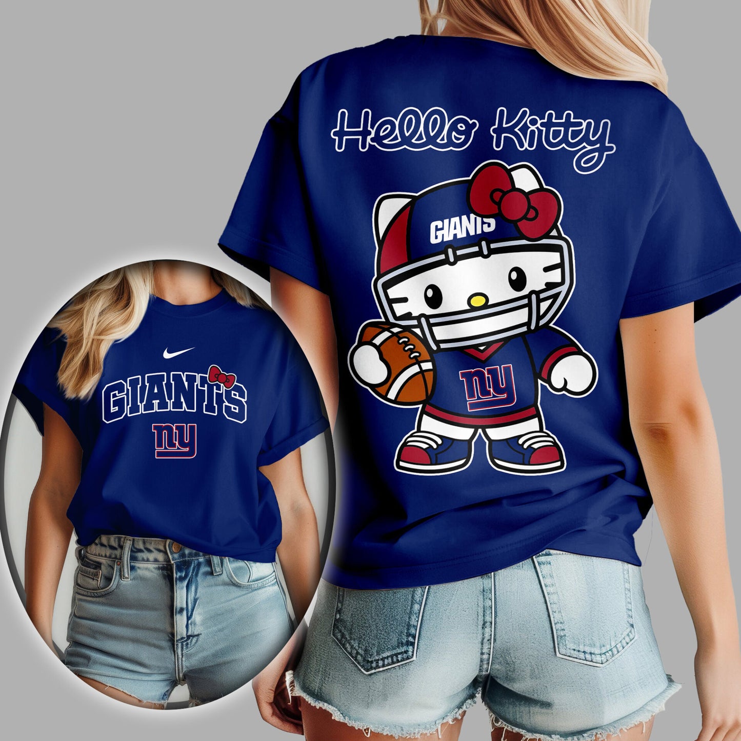 NFL x NYG Hello Kitty Premium 3D Shirt HLP