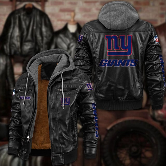 NFL x NYG Leather jacket V1 NAK