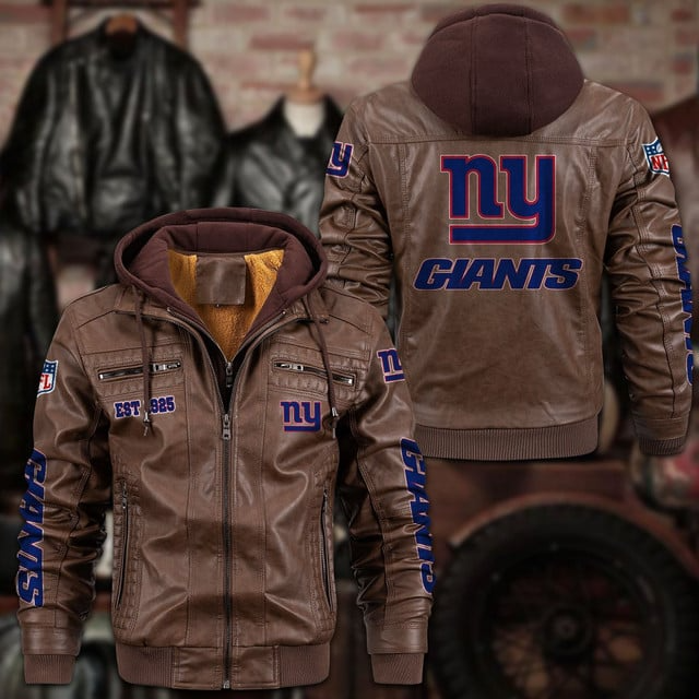 NFL x NYG Leather jacket V1 NAK