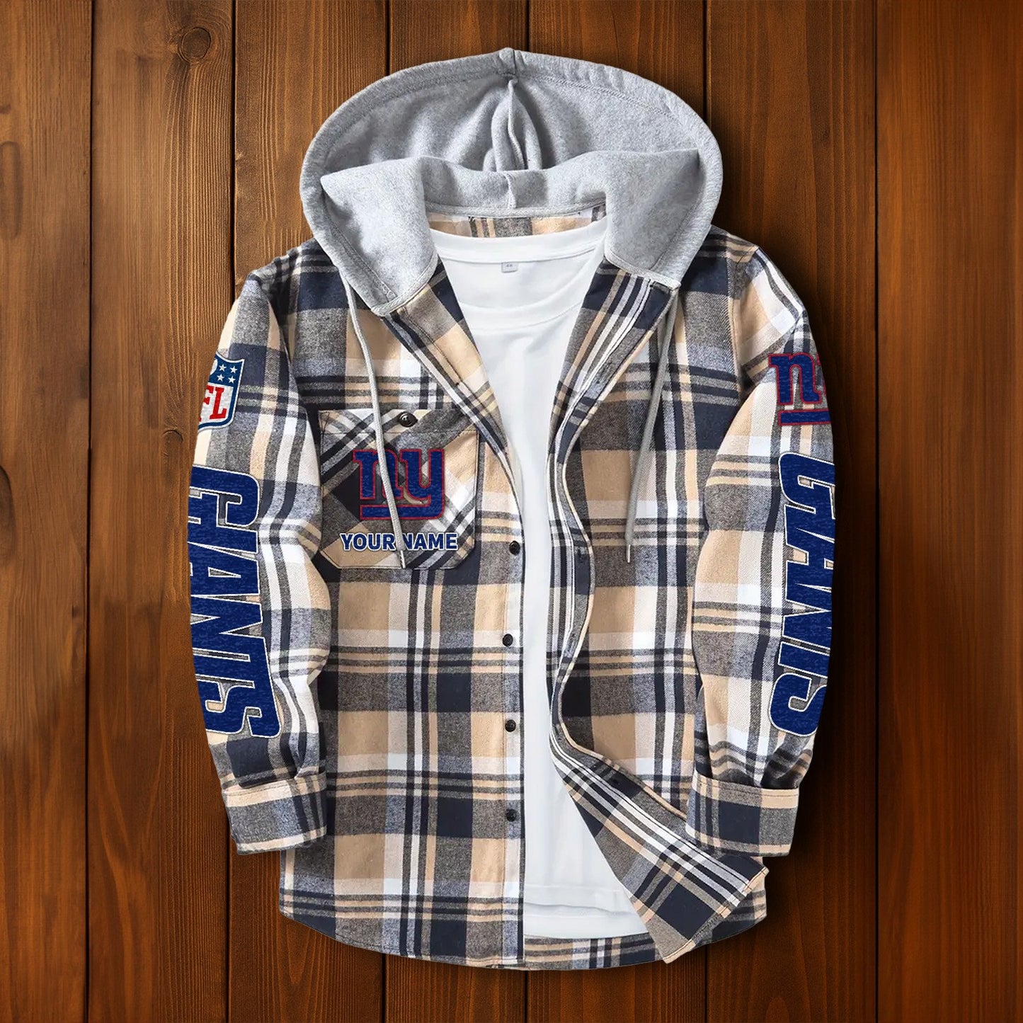 NFL x NYG Personalized Flannel Hoodie Shirts HLP