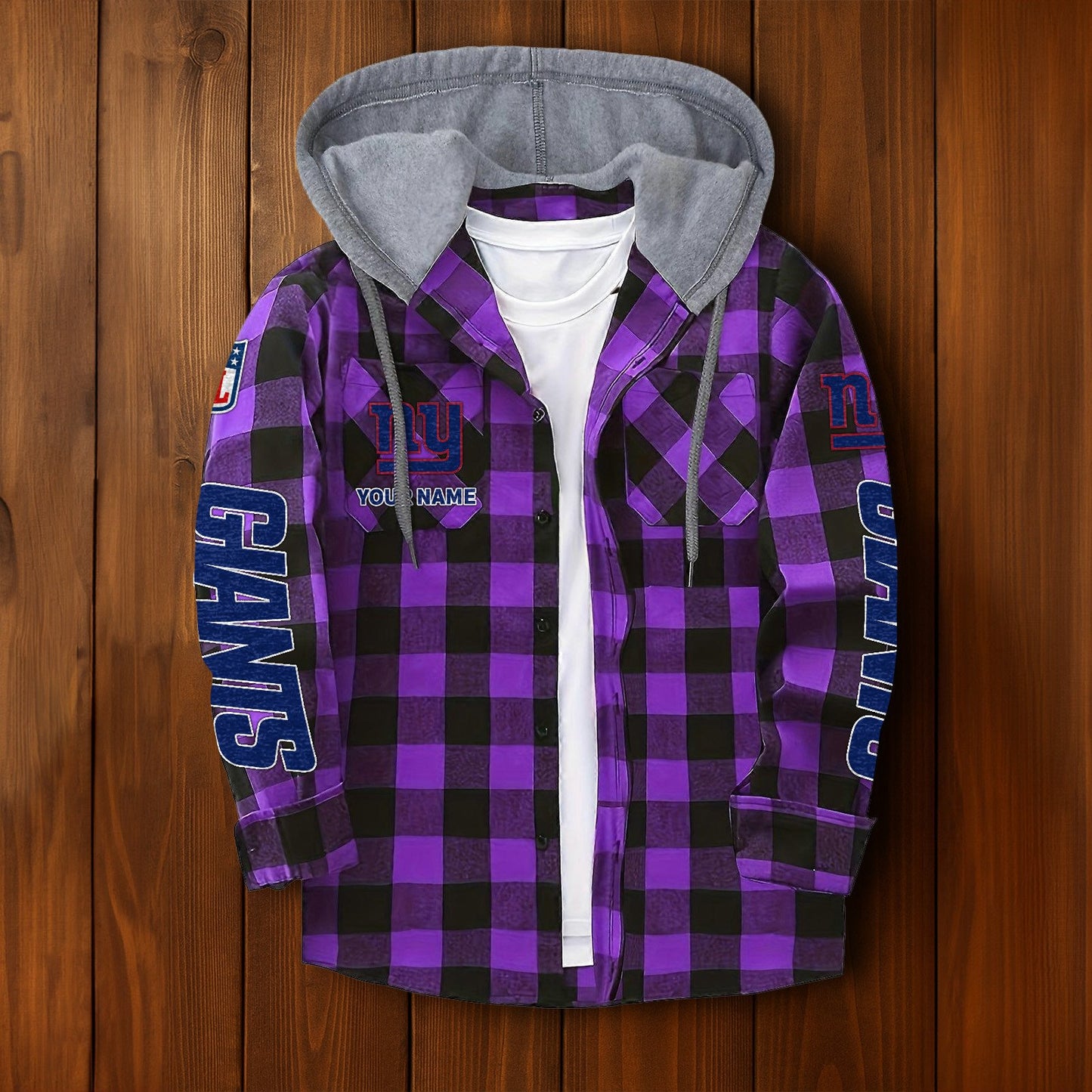 NFL x NYG Personalized Flannel Hoodie Shirts HLP