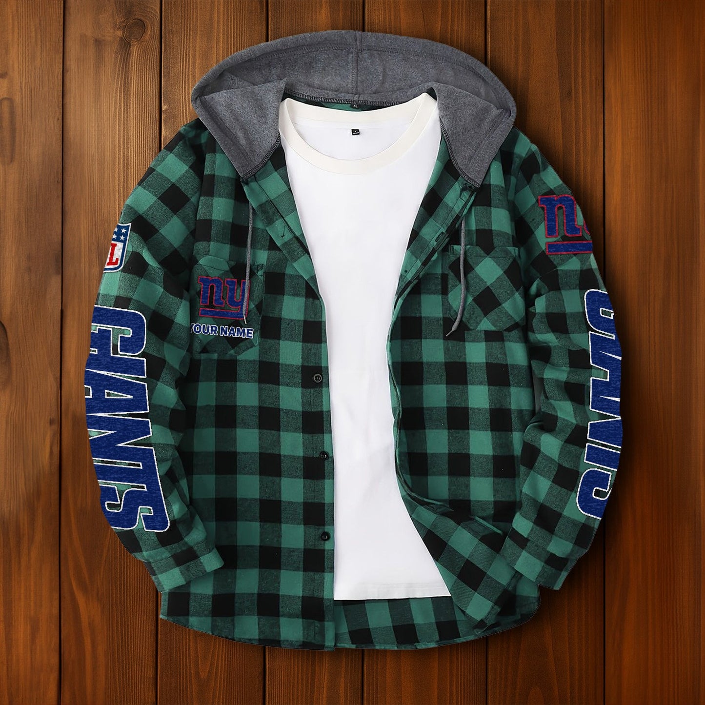 NFL x NYG Personalized Flannel Hoodie Shirts HLP