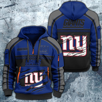 NFL x NYG Personalized Half-zip Hoodie HLP