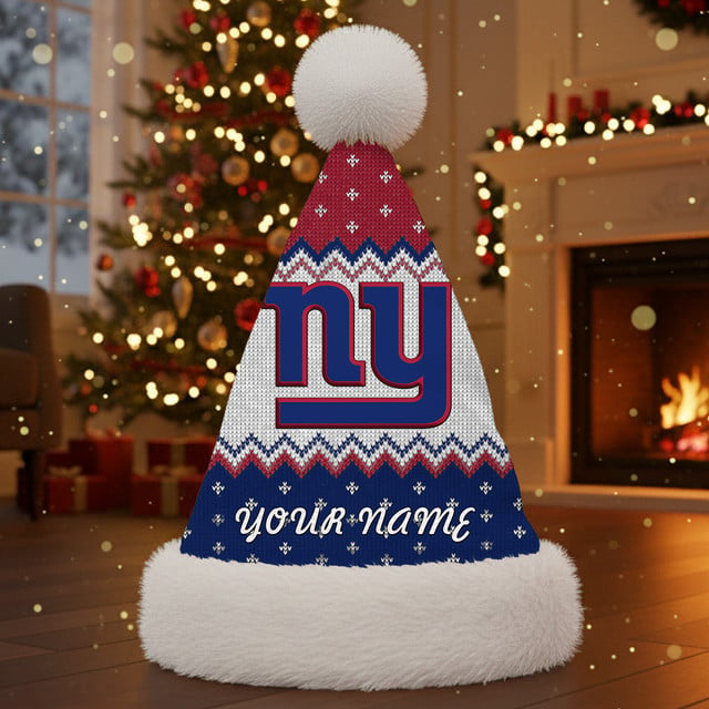 NFL x NYG Personalized Santa Hat Christmas Gift For Fan V1 NAK