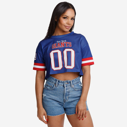 NFL x NYG Womens Gameday Custom Number Mesh Crop Top HLP