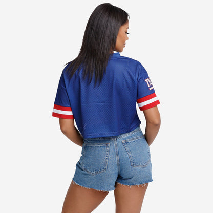 NFL x NYG Womens Gameday Custom Number Mesh Crop Top HLP