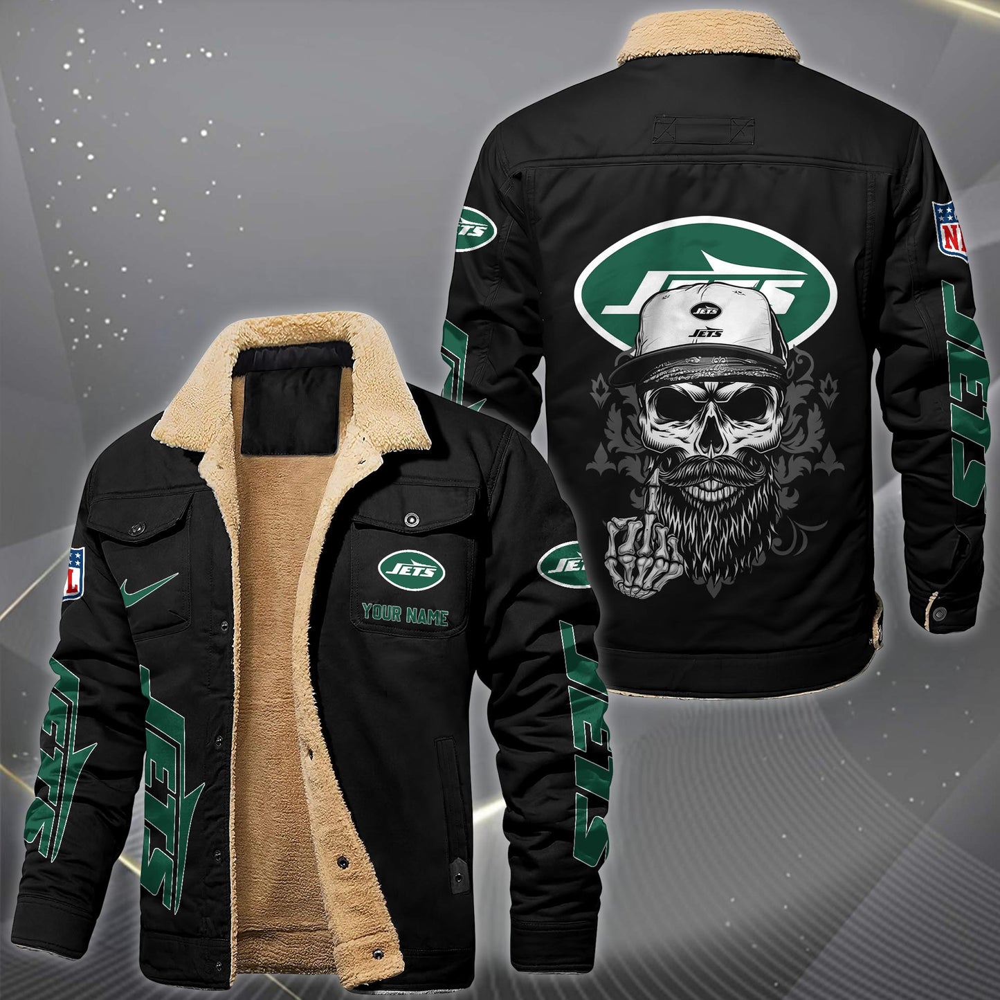 NFL x NYJ Fleece Lined Cargo Jacket HLP