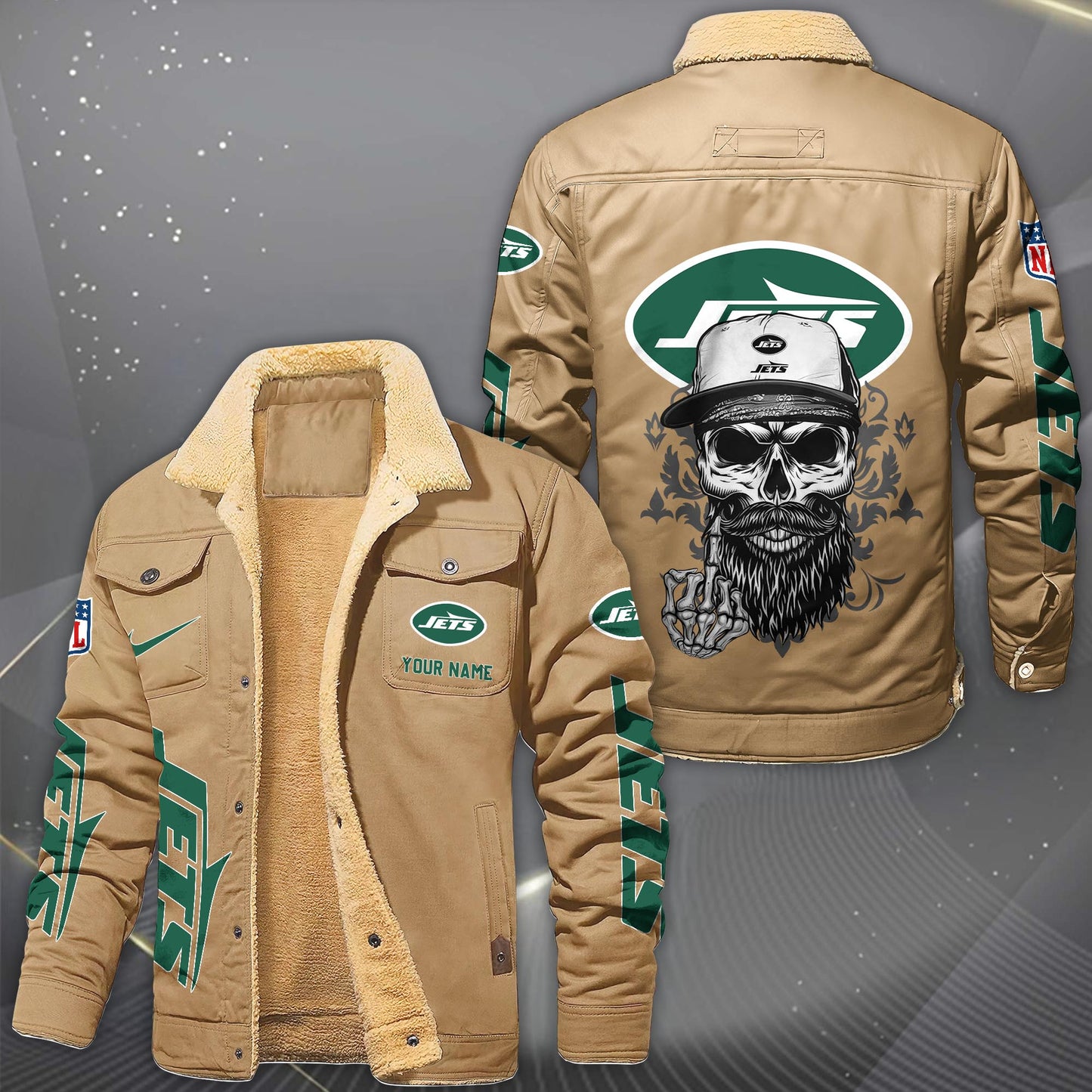 NFL x NYJ Fleece Lined Cargo Jacket HLP