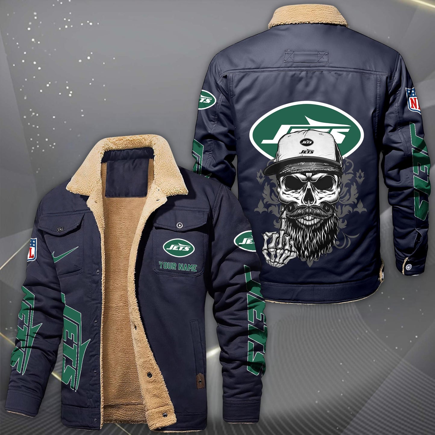 NFL x NYJ Fleece Lined Cargo Jacket HLP