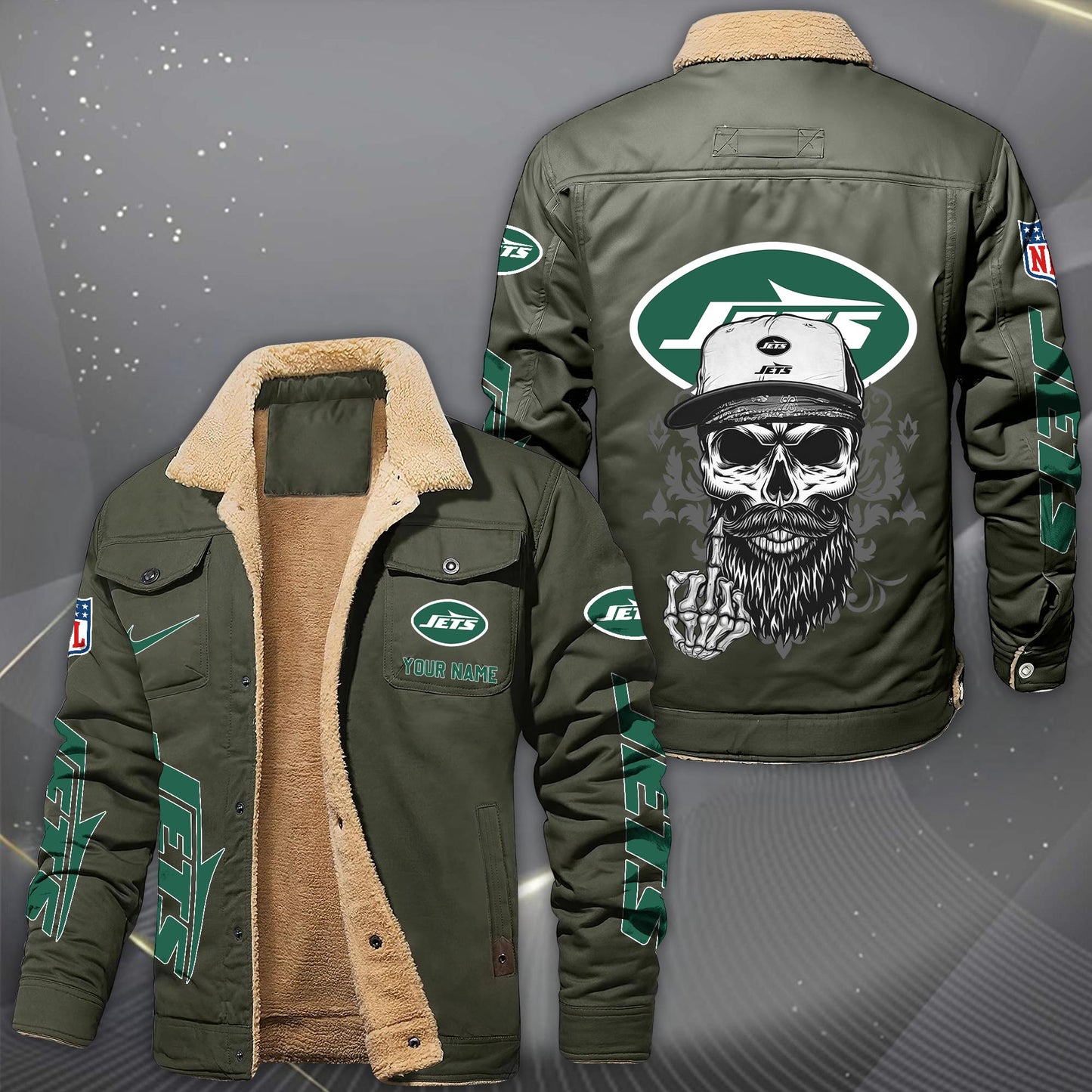 NFL x NYJ Fleece Lined Cargo Jacket HLP