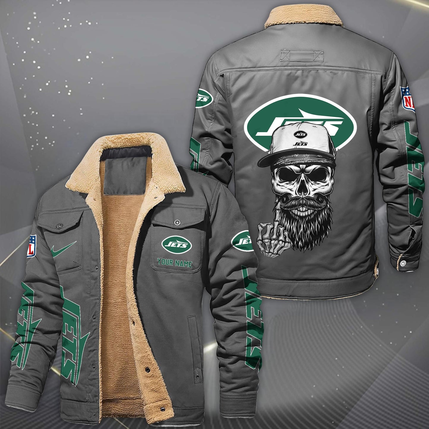 NFL x NYJ Fleece Lined Cargo Jacket HLP