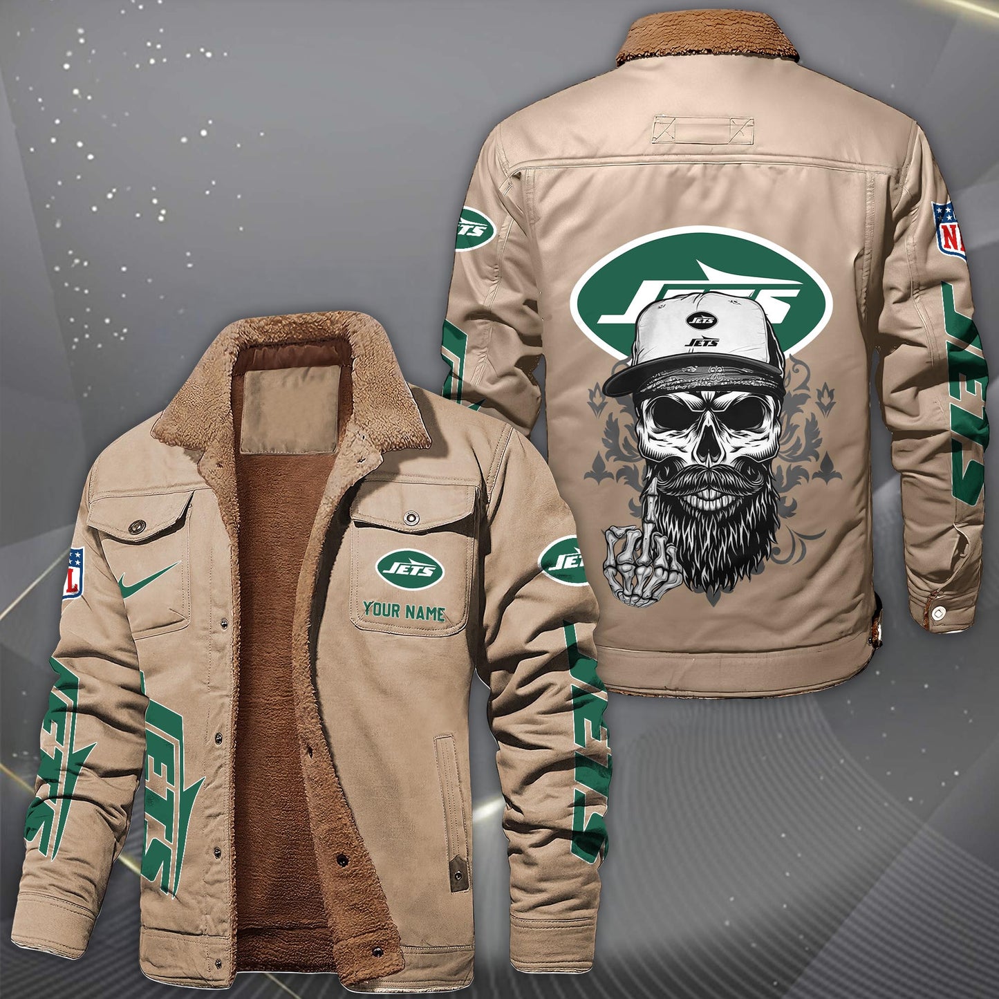 NFL x NYJ Fleece Lined Cargo Jacket HLP