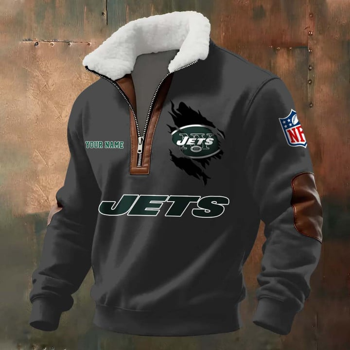 NFL x NYJ Fur Collar Sweatshirt V1 NAK
