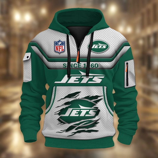 NFL x NYJ Multicolor Zip Hoodie Shirt DDT CTND