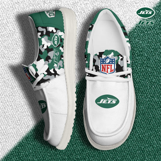 NFL x NYJ Personalized Canvas Loafer Shoes HLP