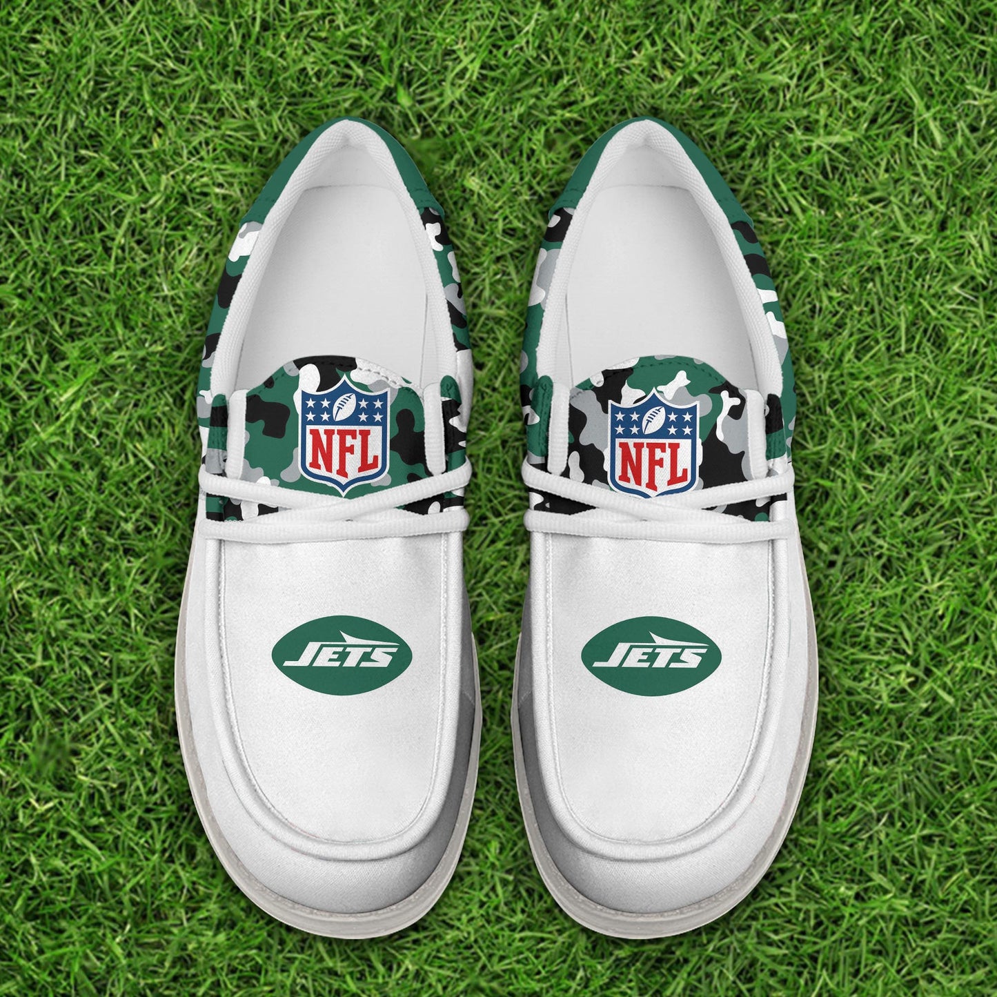 NFL x NYJ Personalized Canvas Loafer Shoes HLP