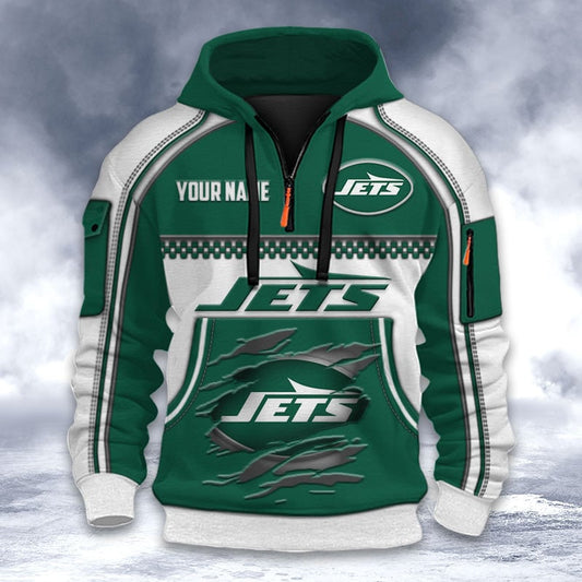NFL x NYJ Personalized Half-zip Hoodie HLP