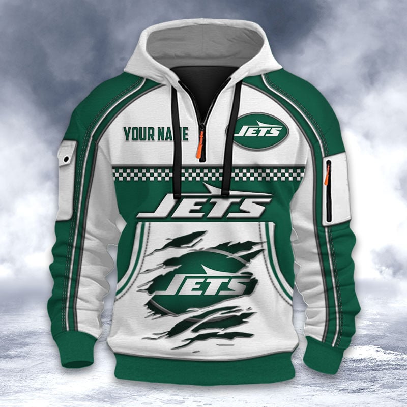 NFL x NYJ Personalized Half-zip Hoodie HLP