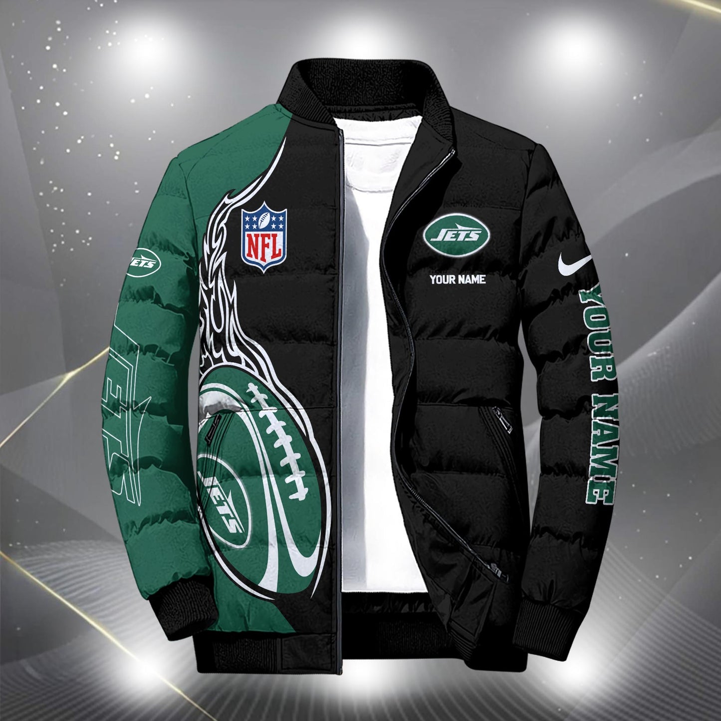 NFL x NYJ Personalized Puffer Jacket HLP