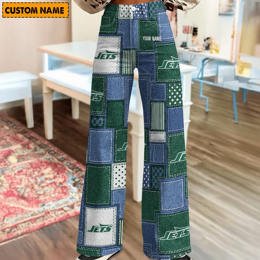 NFL x NYJ Personalized Women Jeans Trousers For Fan V1 NAK NHT
