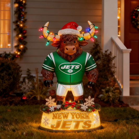 NFL x NYJ Spirit Yak Christmas LED Statue V1 NAK
